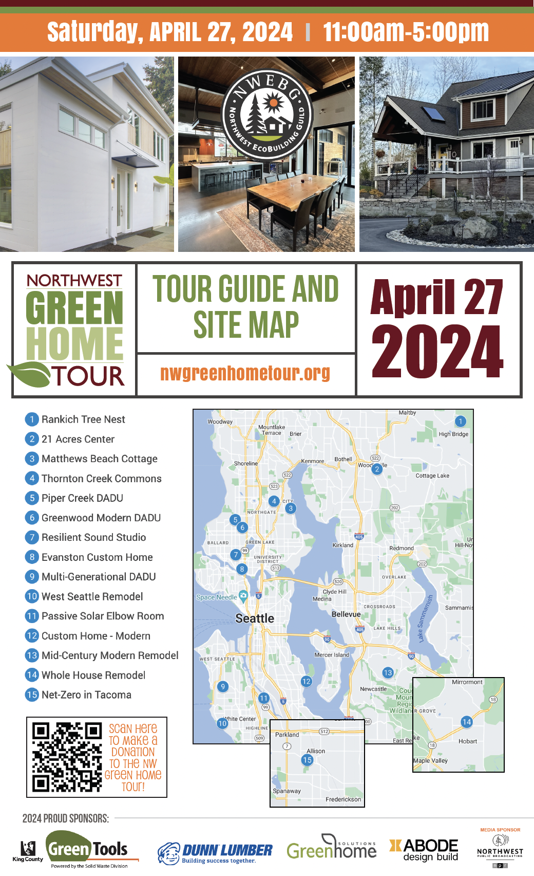 2024 Northwest Green Home Tour Tour Guide front